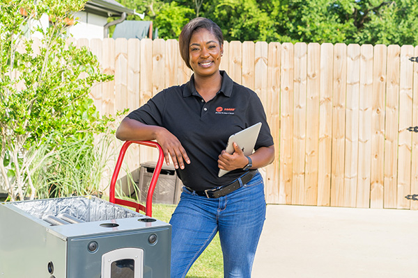 Trane rep with heating unit